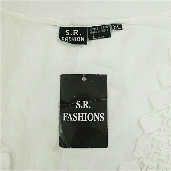 S.R FASHION Crocheted Tunic Top NWT Size XL - Picture 6 of 8